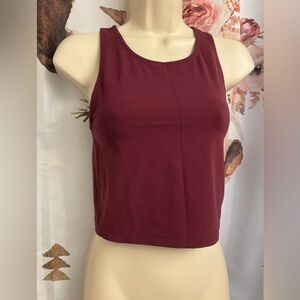 Women's Burgundy TNA crop Top​